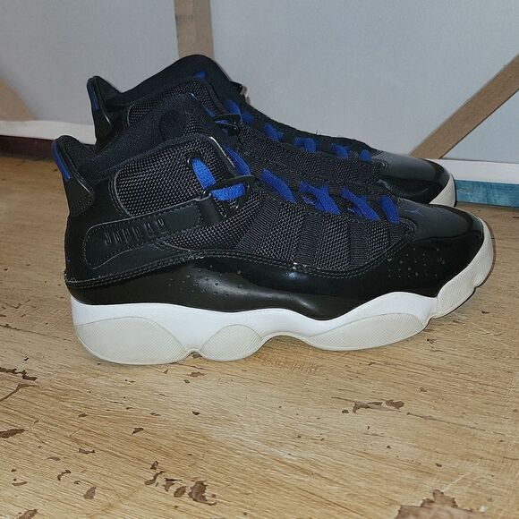 Space Jam 6 Ring Jordan’s Space Jam 2018 • Black Patent Royal White • Kids 2 - Picture 11 of 14